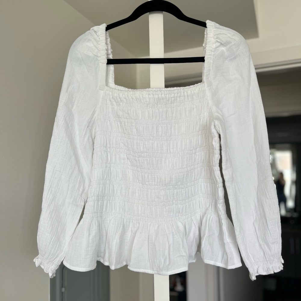 GAP New With Tags 100% Cotton Poplin Long Sleeve Top- XL - Picture 9 of 9